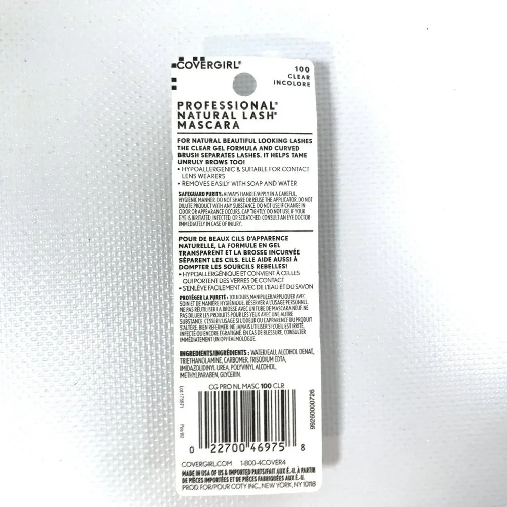 Covergirl Natural Lash Mascara and Brow Gel Clear